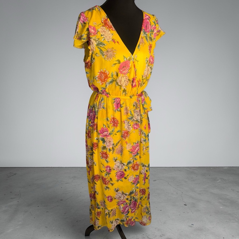 Band of Gypsies Yellow Floral Maxi Dress